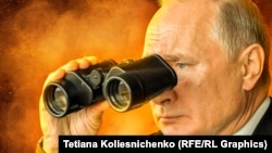 COLLAGE -- Russian President Vladimir Putin and the war with Ukraine