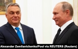 Президент РФ Владимир Путин и премьер-министр Венгрии Виктор Орбан