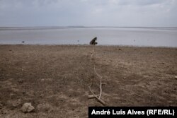 Каховское водохранилище после начала процесса обмеления