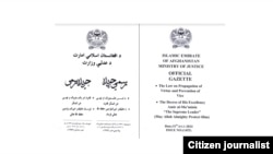 طالبان دو هفته قبل قانون امر به معروف و نهی از منکر را در جریده رسمی منتشر کردند.