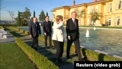 Лидеры четырех держав в Стамбуле, 27 октября 2018
