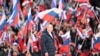 Ruski predsednik Vladimir Putin prisustvovao je 18. marta koncertu povodom obilježavanja osme godišnjice ruske aneksije Krima na stadionu Lužnjiki u Moskvi.