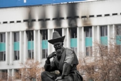 Центральная площадь в Алматы 11 января 2022 года.