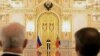 RUSSIA - Russian President Vladimir Putin, center, delivers a speech as he attends a ceremony to receive credentials from newly appointed foreign ambassadors to Russia, at the Kremlin, in Moscow, Tuesday, Sept. 20, 2022