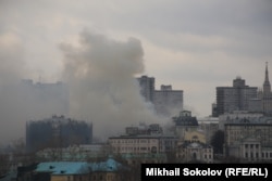 Пожар в здании Минобороны