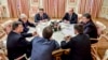 Джордж Сорос – гость президента Украины Петра Порошенко. Киев, 13.01.2015.