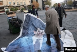 خیابانی در دمشق، پس از سرنگونی حکومت بشار اسد