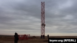 Строительство телевышки в Чонгаре (архивное фото)