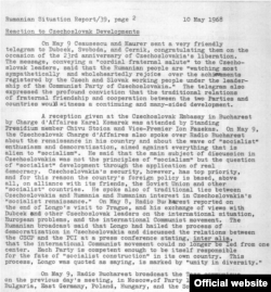 Un raport al Serviciului de cercetare românesc de la REL în 1968.