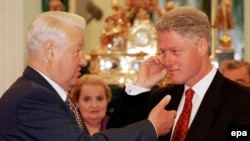 Борис Ельцин в гостях у Билла Клинтона. 1 сентября 1998 года
