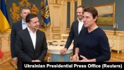 Հոլիվուդի աստղ Թոմ Քրուզը Ուկրաինայի նախագահ Վլադիմիր Զելենսկու նստավայրում, Կիև, 30-ը սեպտեմբերի, 2019թ. 