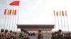 Алмазбек Атамбаев принимает участие в открытии военной части в Ала-Буке. 