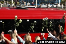 13 august 2020 - protestul femeilor la Minsk.