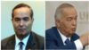 Президент Ислам Каримов в 1990 году (слева) и Ислам Каримов в 2015 году (справа). 