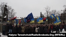 Вшанування пам'яті Степана Бандери у Львові, 1 січня 2015