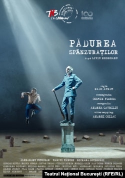 Pădurea spânzuraților, afiș la spectacolul regizat de Radu Afrim