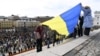 Акция в поддержку Украины в Хельсинки, Финляндия, 26 февраля 2022 года