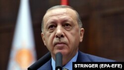 رجب طیب اردوغان می گوید، هدف از ایجاد منطقه امن «باید حفاظت» از ترکیه در برابر تروریست ها باشد. (عکس از آرشیو)