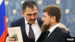 Ինգուշեթիայի նախագահ Յունուս-բեկ Եվկուրով և Չեչնիայի նախագահ Ռամզան կադիրով, արխիվ