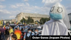 Protestul din Piața Victoriei împotriva legii carantinei