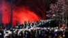Падчас пратэсту ў Стамбуле 25 сакавіка 2025