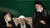 احمد علم‌الهدا و احمد جنتی در یکی از مراسم‌های سوگواری در دفتر آیت‌الله خامنه‌ای در بهار ۹۰