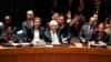 Представитель России Виталий Чуркин голосует в ООН против создания Международного трибунала по сбитому Боингу. Нью-Йорк. США