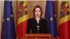 Captură de ecran, înfățișând-o pe președinta Maia Sandu care adresează un mesaj alegătorilor înainte de votul din 28 septembrie 