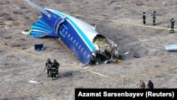На месцы падзеньня самалёта ў Актаў, Казахстан, 25 сьнежня 2024 года