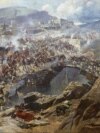 Взятие аула Ахульго русскими войсками. Картина Франца Рубо (1888)